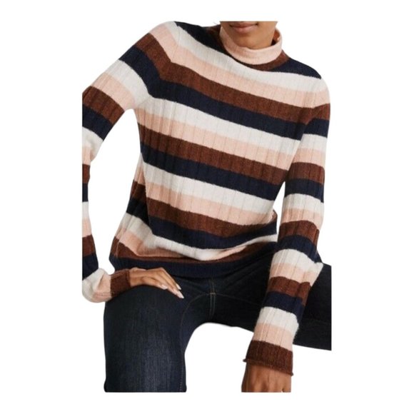 Madewell Sweaters - Madewell XS Evercrest Striped Mock Neck Sweater